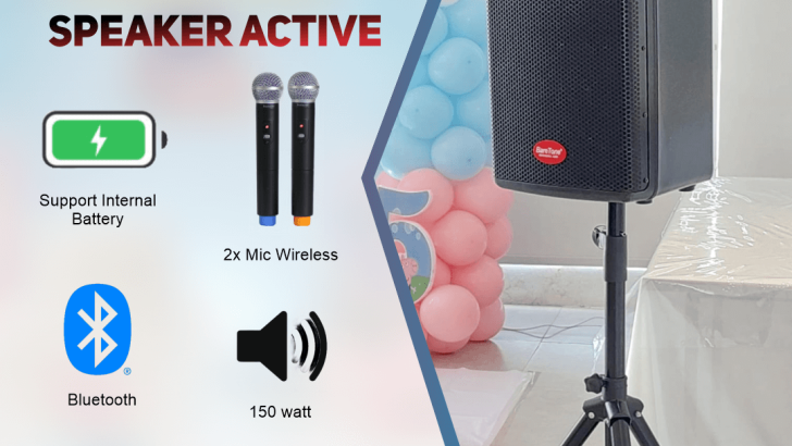 Sewa Speaker Mic Wireless Portable Untuk Acara Ulang Tahun Pengajian Grand Opening